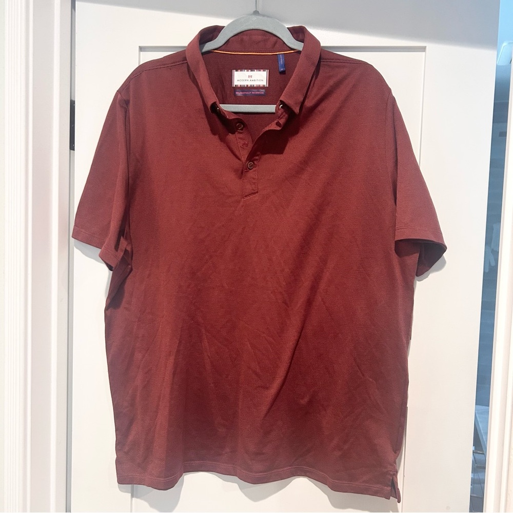 Modern Ambition Mens’ Moisture Wicking Stretch Polo Shirt
